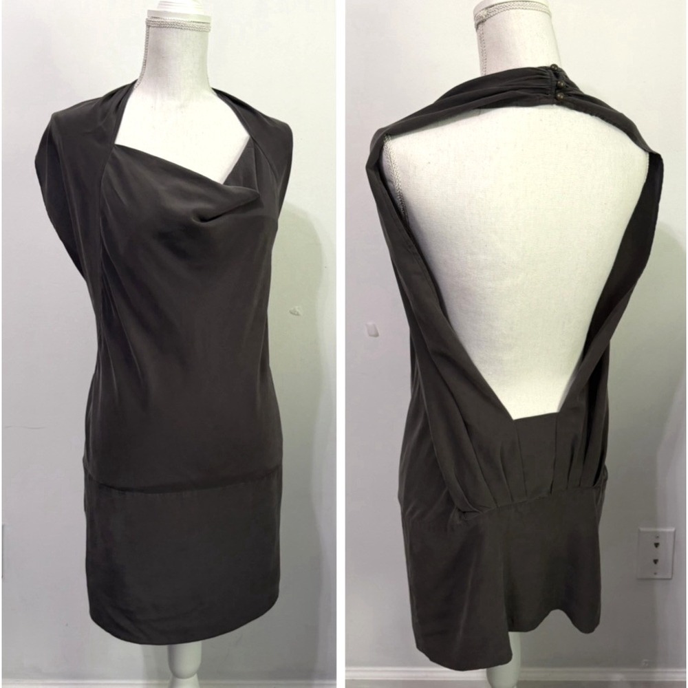 Twelfth Street By Cynthia Vincent Dress M Silk Halter Neckline Cocktail Party